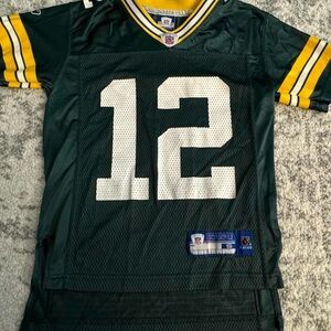 Youth Small Reebok NFL Equipment Aaron Rodgers Green Bay Packers Football Jersey